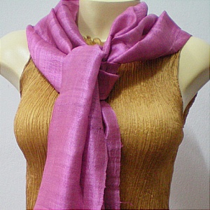 raw silk scarf