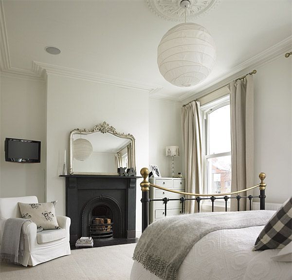bedroom, cozy, design, fireplace, classic