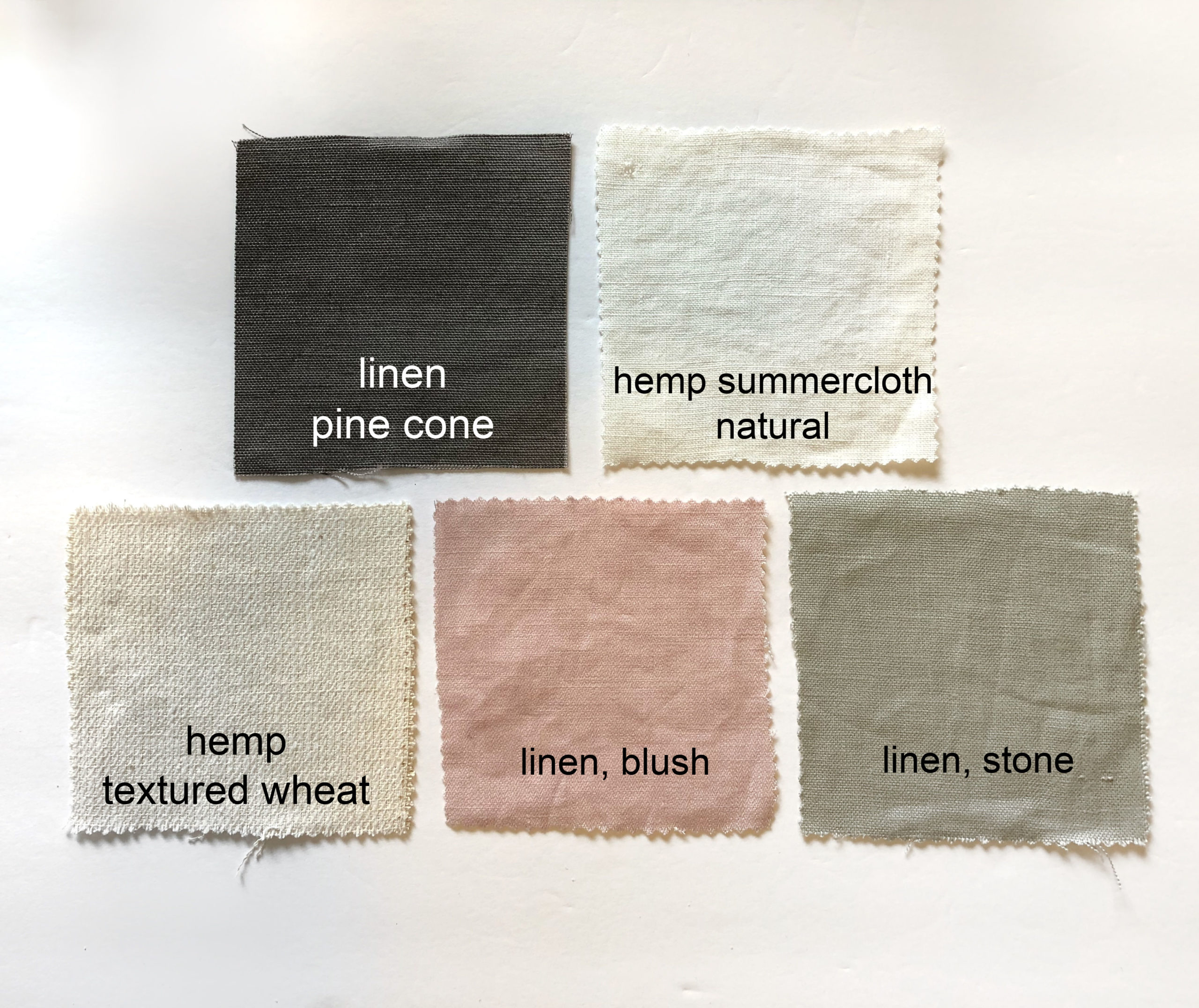 Harmony Heavy Linen and Hemp Fabric Samples