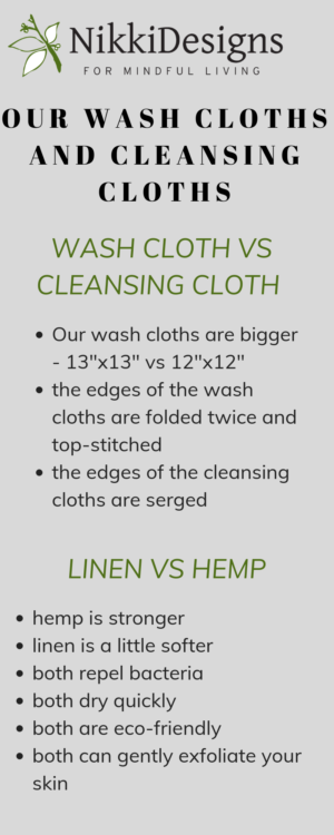 linen wash cloth, hemp cloth, difference between hemp and linen