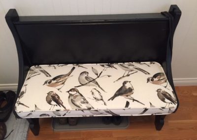 bench cushion, birds