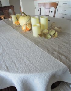 hemp tablecloth, hemp throw