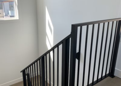 black iron stair railing