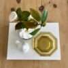 Vintage MCM Octagonal Amber Glass Bowl - Image 3