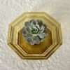 Vintage MCM Octagonal Amber Glass Bowl - Image 9