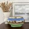Vintage English Porcelain Footed Bowl with Silver Rim - Image 5