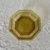 Vintage MCM Octagonal Amber Glass Bowl