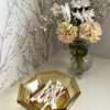 Vintage MCM Octagonal Amber Glass Bowl - Image 8