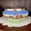 Vintage English Porcelain Footed Bowl with Silver Rim - Image 6