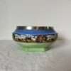 Vintage English Porcelain Footed Bowl with Silver Rim - Image 2