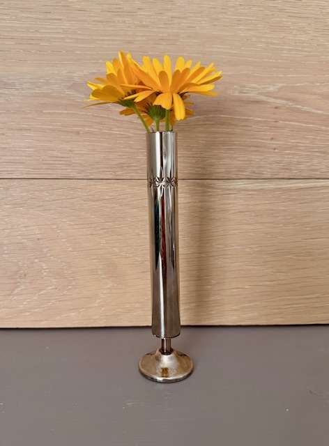 antique silver bud vase