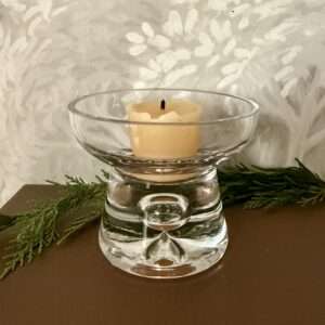 krosno glass candle holder