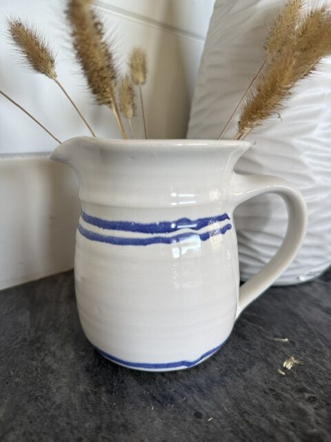 blue and white pottery vase